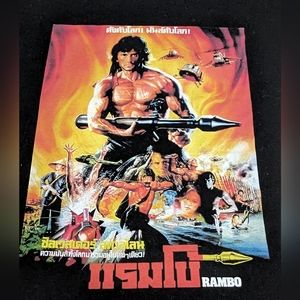 RAMBO Thai Sylvester Stallone Is Killer In Any Language Movie Tee Large